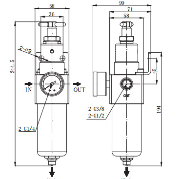 Filtre en acier inoxydable régulier 3